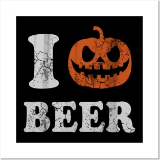 I Love Beer Halloween Pumpkin Posters and Art